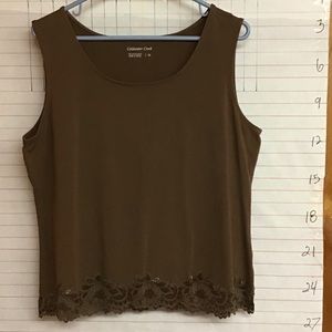 COLDWATER CREEK woman's sleeveless top   XL  brown